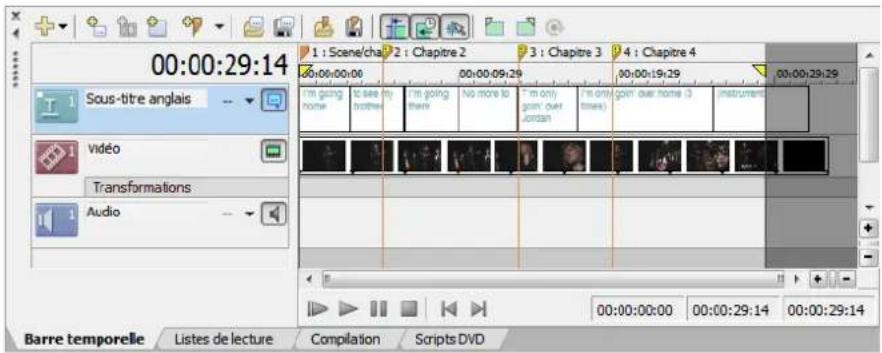 SONY Vegas DVD Architect - Fenetre Barre temporelle (Alt+9) - 1