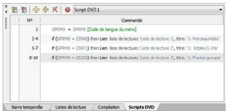 SONY Vegas DVD Architect - Fenêtre Listes de lecture (Ctrl+Alt+2) - 2