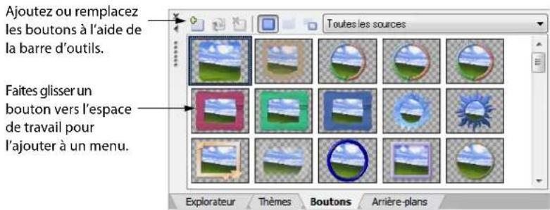 SONY Vegas DVD Architect - Fenetre Boutons (Alt+5) - 1