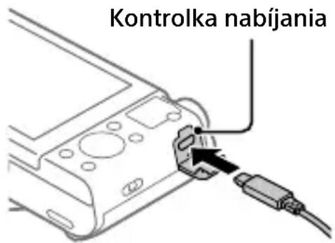 SONY Cybershot DSCWX700 - Pripojte fotoaparát s vloženým akumulátorom do AC adaptéra (je sučastou dodávky) pomocou mikro USB kábla (je sučastou dodávky) a potom pripojte AC adapter k elektricnej zásuvke. - 1
