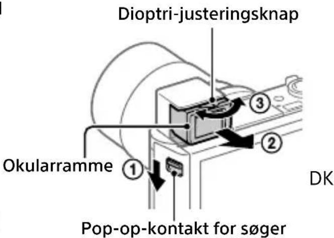 SONY Cybershot DSCWX700 - Brug af søgeren (kun for modeller med en søger) - 1