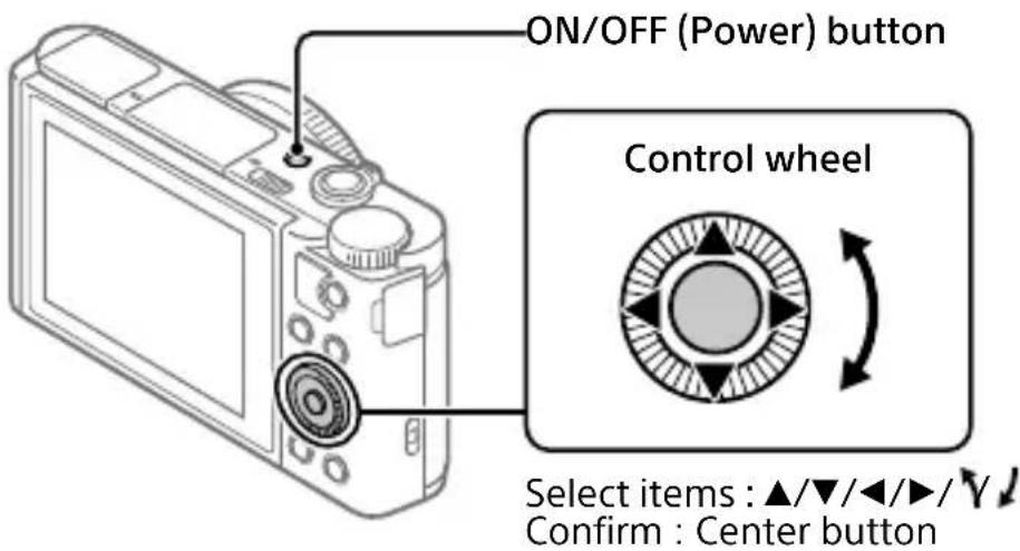 SONY Cybershot DSCWX700 - Setting the language and the clock - 1