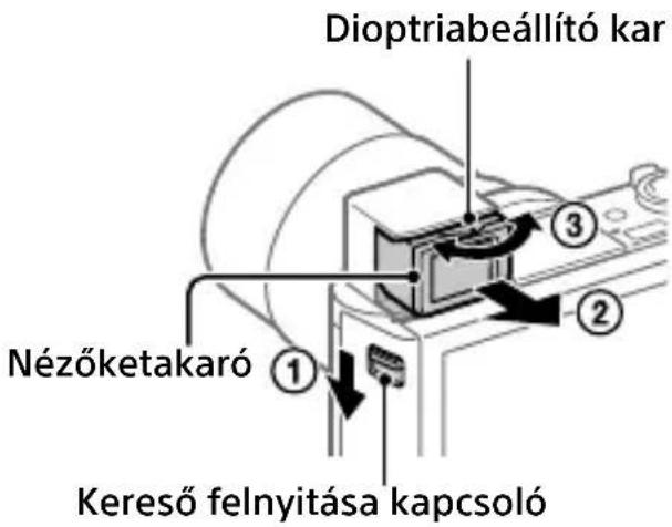 SONY Cybershot DSCWX700 - A kereső használata (csak a keresővel ellatott modellek esetében) - 1