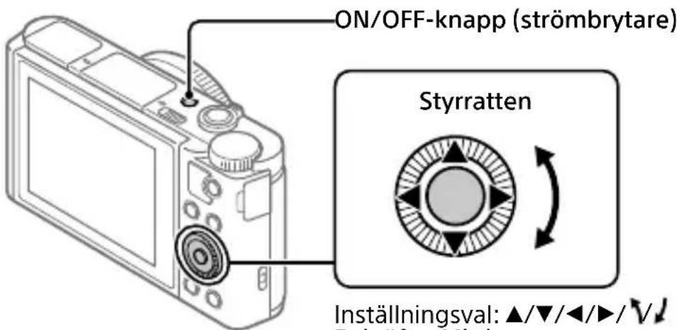SONY Cybershot DSCWX700 - Inställning av språk och klocka - 1