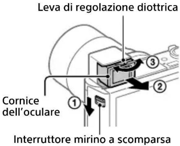 SONY Cybershot DSCWX700 - Uso del mirino (solo per modelli con mirino) - 1