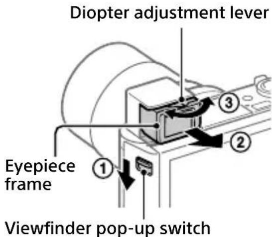 SONY Cybershot DSCWX700 - Using the viewfinder (only for models with a viewfinder) - 1