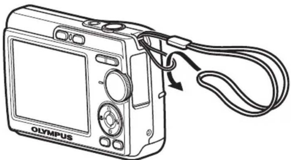 OLYMPUS X760 - Attach the strap - 1