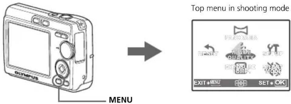 OLYMPUS X760 - Top Menu - 1