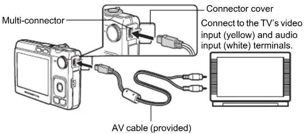 OLYMPUS X790 - Playback on a TV - 1