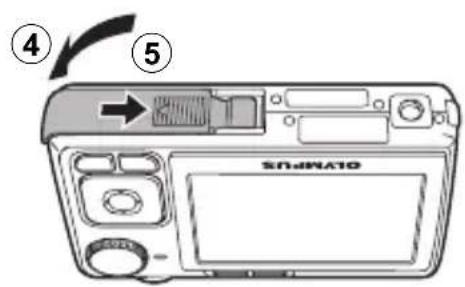 OLYMPUS X790 - b. Insert the battery in the camera. - 2