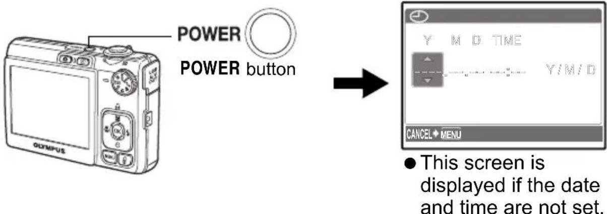 OLYMPUS X790 - b. Press the POWER button. - 1