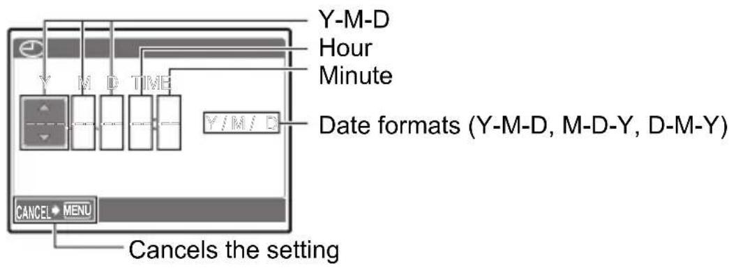 OLYMPUS X790 - About the date and time setting screen - 1