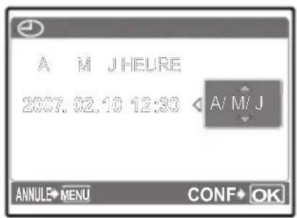 OLYMPUS X790 - A propos de l'écran de réglage de la date et de l'heure - 7