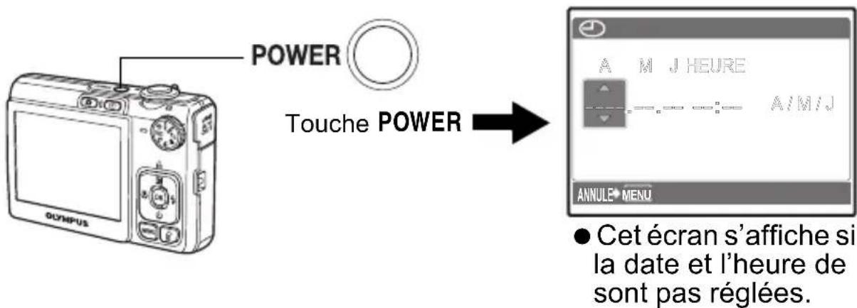 OLYMPUS X790 - b. Appuyez sur la touche POWER. - 1