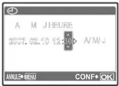 OLYMPUS X790 - A propos de l'écran de réglage de la date et de l'heure - 6
