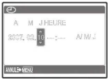 OLYMPUS X790 - A propos de l'écran de réglage de la date et de l'heure - 5