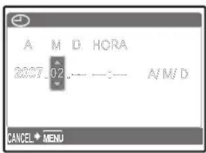 OLYMPUS X790 - Información de la pantalla de ajuste de fecha y hora - 4