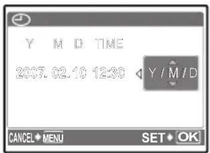 OLYMPUS X790 - c. Press the △/□ and ▽ √ buttons to select [M]. - 4