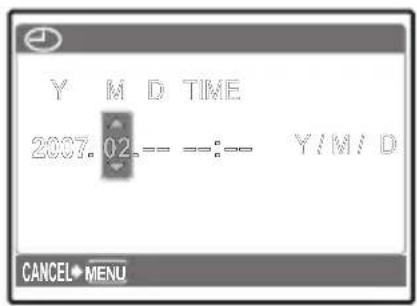 OLYMPUS X790 - c. Press the △/□ and ▽ √ buttons to select [M]. - 1