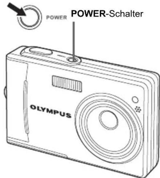 OLYMPUS Camedia X600 - Drucken Sie den POWER-Schalter. - 1