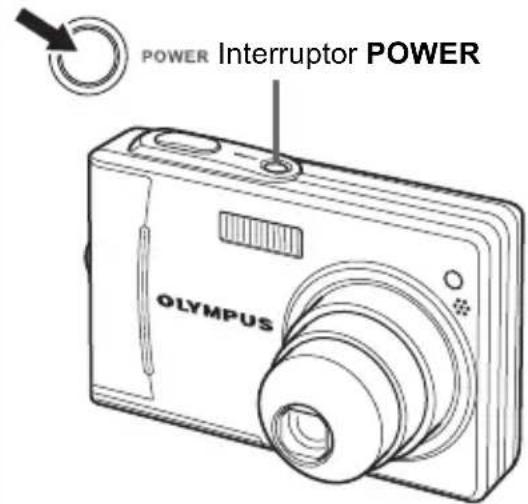 OLYMPUS Camedia X600 - Presione el interruptor POWER. - 1
