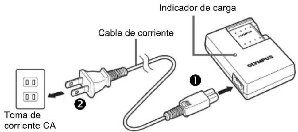 OLYMPUS Camedia X600 - Conecte el cable de corriente. - 1