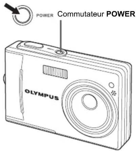 OLYMPUS Camedia X600 - Appuyez sur le commutateur POWER. - 1