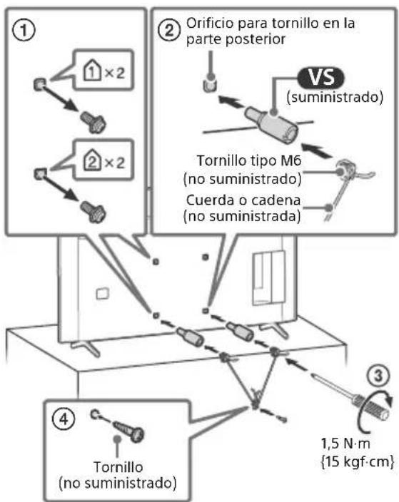 SONY XBR65X81CH - Medidas recomendadas para la instalación del TV - 2