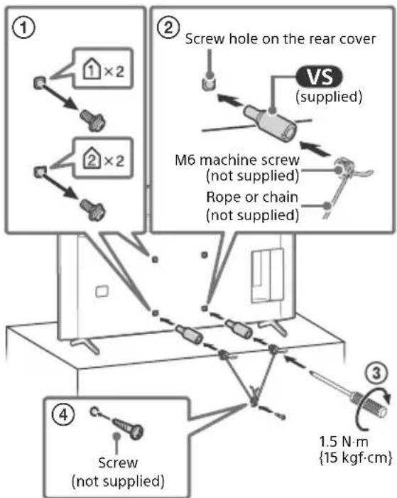 SONY XBR65X81CH - Recommended Measures to Secure the TV - 2