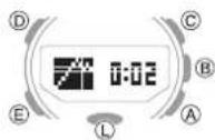 CASIO GShock GRB200 - Navigation entre les modes - 1