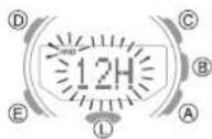 CASIO GShock GRB200 - - Réglage de l'heure et de la date - 4