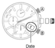 CASIO Edifice EQB1000 - Réglage de l'alignment des aiguilles et de la date - 5