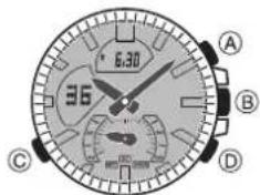 CASIO Edifice ECB10 - - Éclairage manuel de l'écran - 1