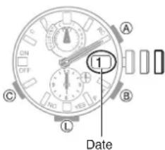 CASIO GShock GWRB1000 - Réglage de l'alignement des aiguilles et de la indicateur du jour - 4