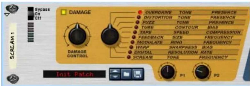 PROPELLERHEAD Reason Essentials 1.0 - Contrôles de la section Damage - 1