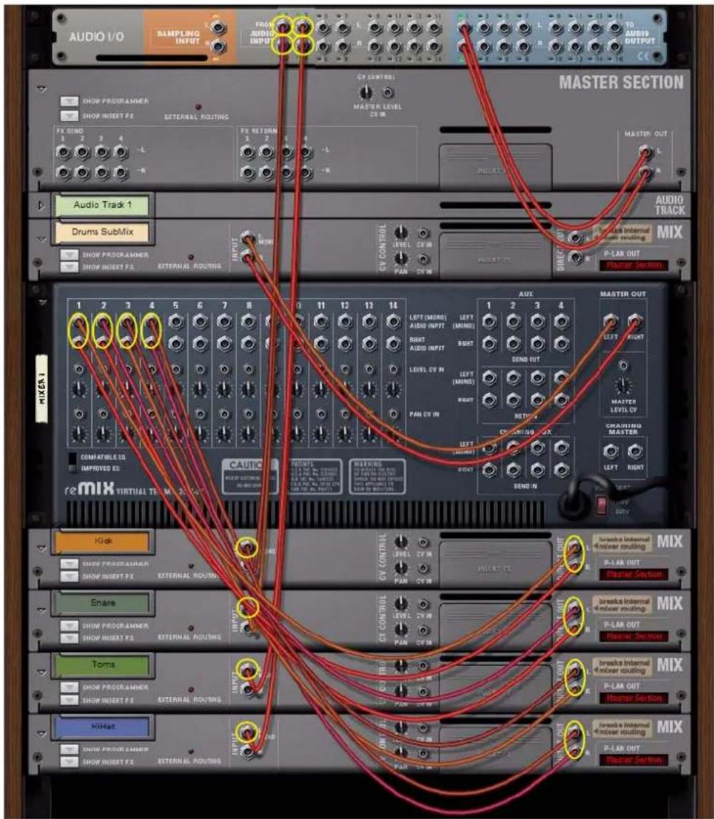 PROPELLERHEAD Reason Essentials 1.0 - Création d'un sous-mixeur - 2