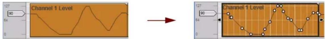 PROPELLERHEAD Reason Essentials 1.0 - Ouvrir un clip d'automation de paramètre pour l'édition - 2