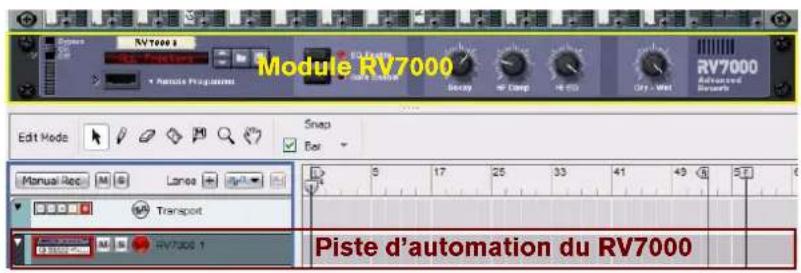PROPELLERHEAD Reason Essentials 1.0 - Création d'une piste d'automation des paramètres pour un module non instrumental - 2