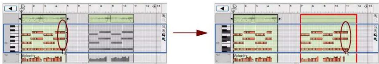 PROPELLERHEAD Reason Essentials 1.0 - À propos du déplacement de notes en dehors ou entre des clips - 2