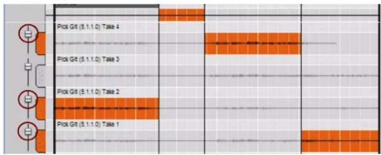 PROPELLERHEAD Reason Essentials 1.0 - Enfin, vous souhaiterez peut-être égaliser les niveaux audio des différents enregistrements sur les lignes de comp dans le clip. - 1
