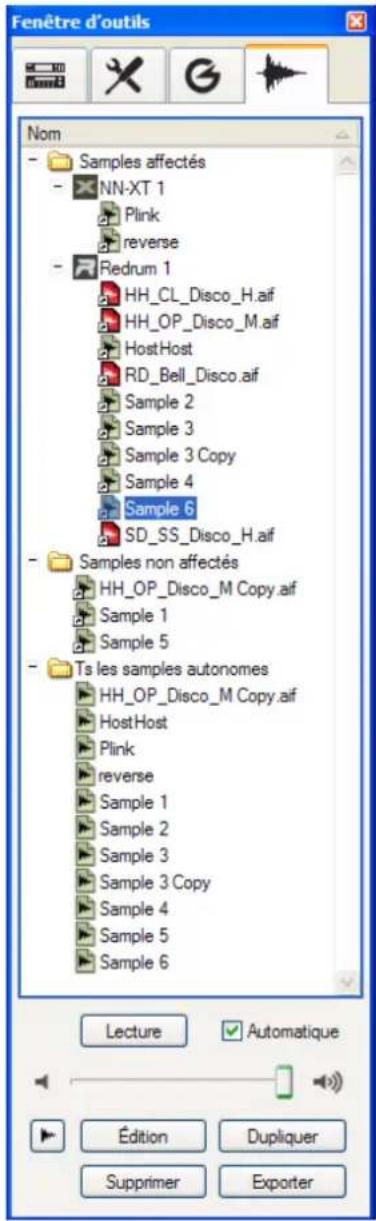 PROPELLERHEAD Reason Essentials 1.0 - Onglet Samples de morceaux - 1