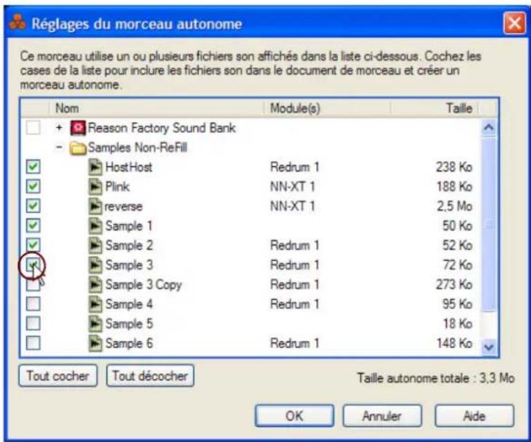 PROPELLERHEAD Reason Essentials 1.0 - Dans le menu Fichier, sélectionnez « Réglages du morceau autonome ». - 1