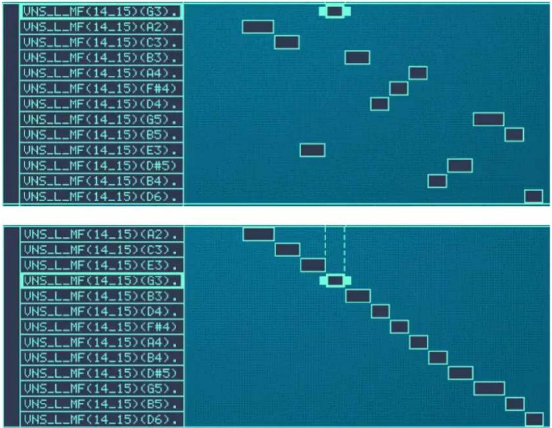 PROPELLERHEAD Reason Essentials 1.0 - Trier les zones par note - 1