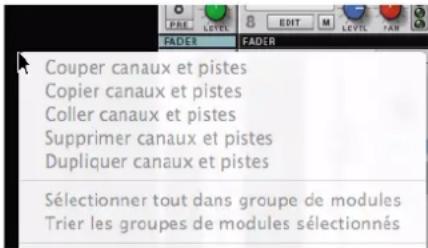 PROPELLERHEAD Reason Essentials 1.0 - Menu contextuel de « l'arrière-plan » du mixeur principal - 1