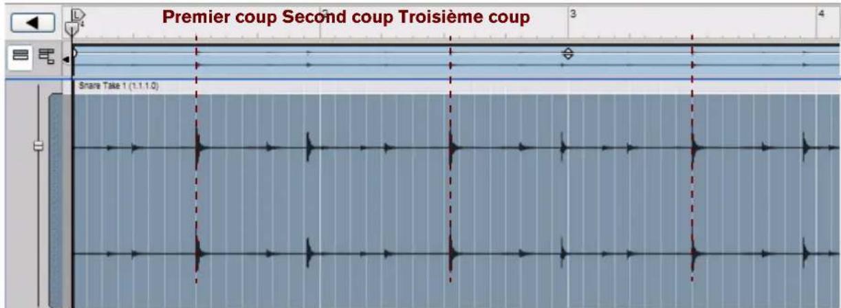 PROPELLERHEAD Reason Essentials 1.0 - Ouvrez le clip contenant le coup de caisse claire décalé. - 1