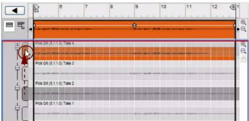 PROPELLERHEAD Reason Essentials 1.0 - Cliquez sur la poignée de la ligne de comp que vous voulez lire et glissez-la vers le haut. - 1