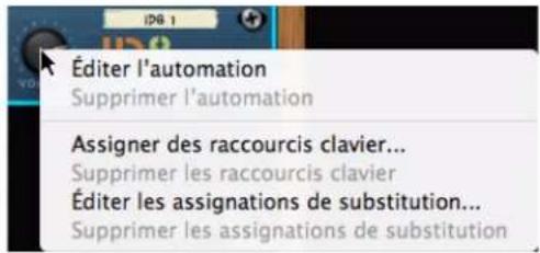 PROPELLERHEAD Reason Essentials 1.0 - Menus contextuels de paramètre - 1