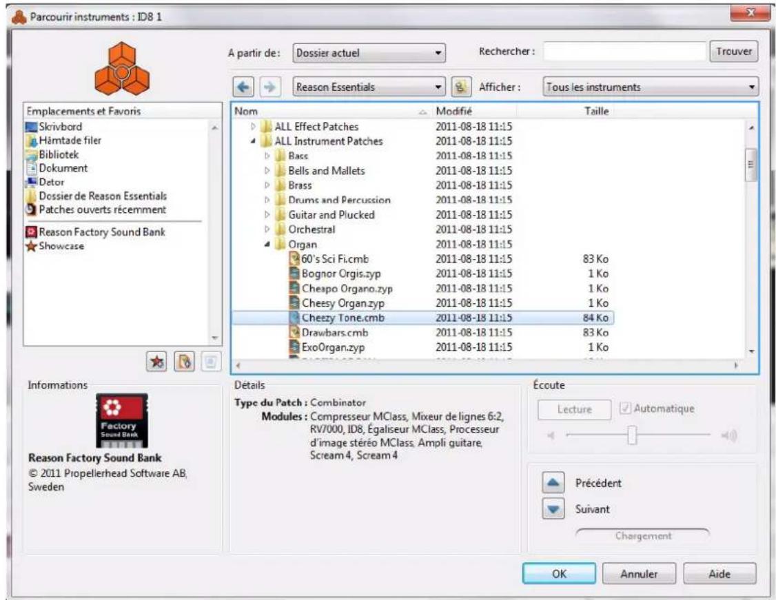 PROPELLERHEAD Reason Essentials 1.0 - Utilisation du navigateur - 1