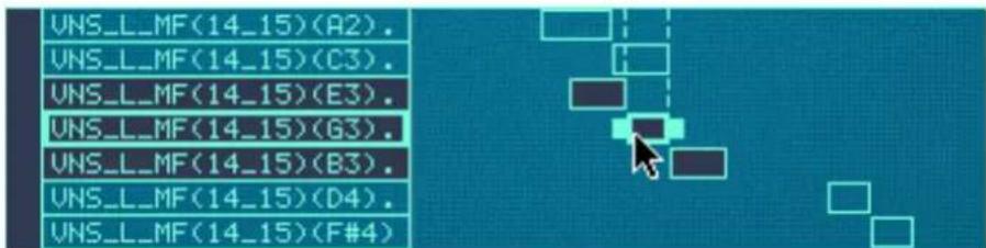 PROPELLERHEAD Reason Essentials 1.5 - Déplacer des zones en déplaçant les boites de zone - 1