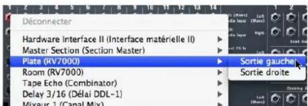 PROPELLERHEAD Reason Essentials 1.5 - Connexion des câbles via des menus pop-up - 1